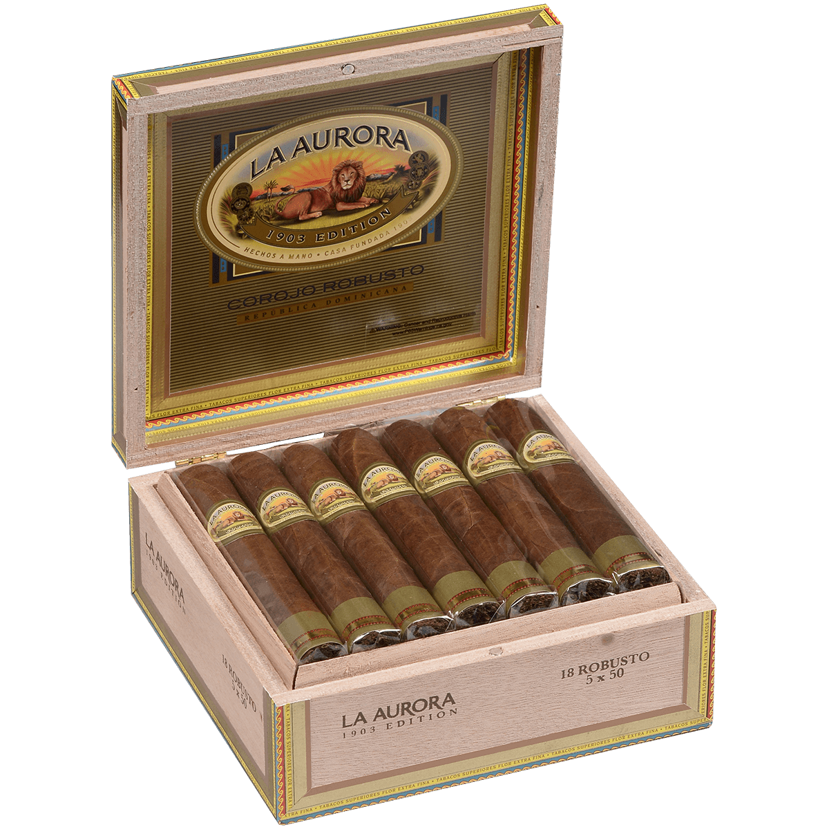 La Aurora Preferidos Gold Corojo Robusto 18 Ct. Box 5.00X51