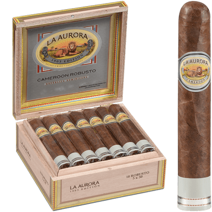 La Aurora Preferidos Platinum Cameroon Robusto 18 Ct. Box 5.00X51