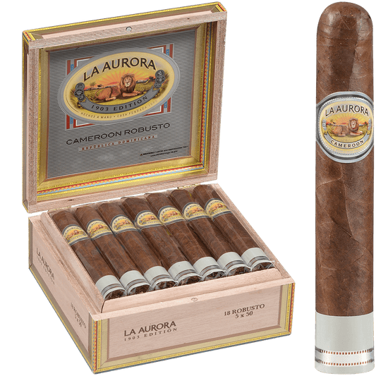 La Aurora Preferidos Platinum Cameroon Robusto 18 Ct. Box 5.00X51