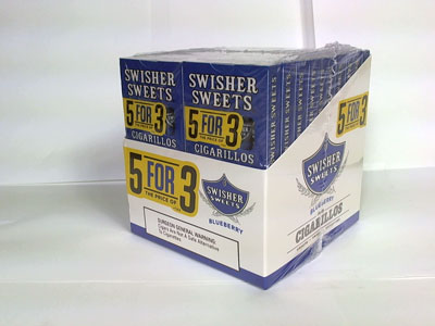 Swisher Sweets Cigarillos Blueberry 5 For 3 20/5 Packs 4.00X30
