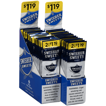 Swisher Sweets Cigarillos Blueberry 2-For$1.19 30/2 Ct Pouches 4.00X30