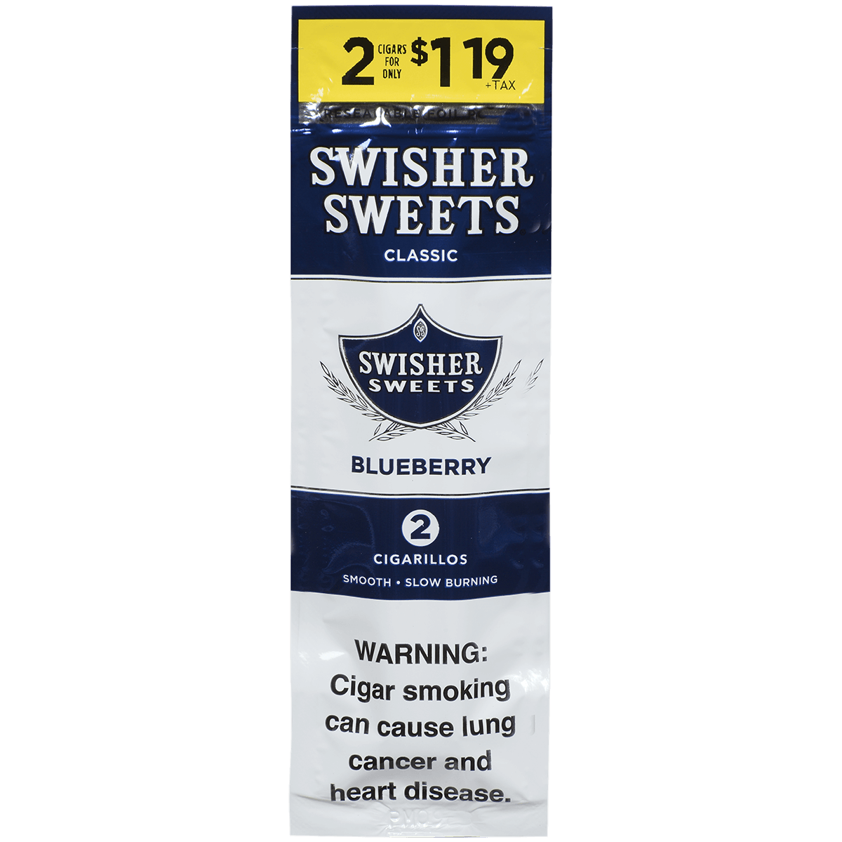 Swisher Sweets Cigarillos Blueberry 2-For$1.19 30/2 Ct Pouches 4.00X30
