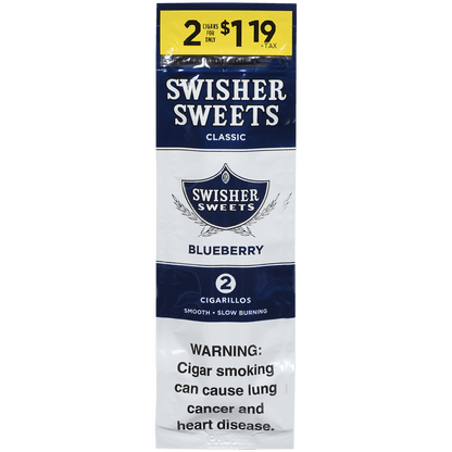 Swisher Sweets Cigarillos Blueberry 2-For$1.19 30/2 Ct Pouches 4.00X30