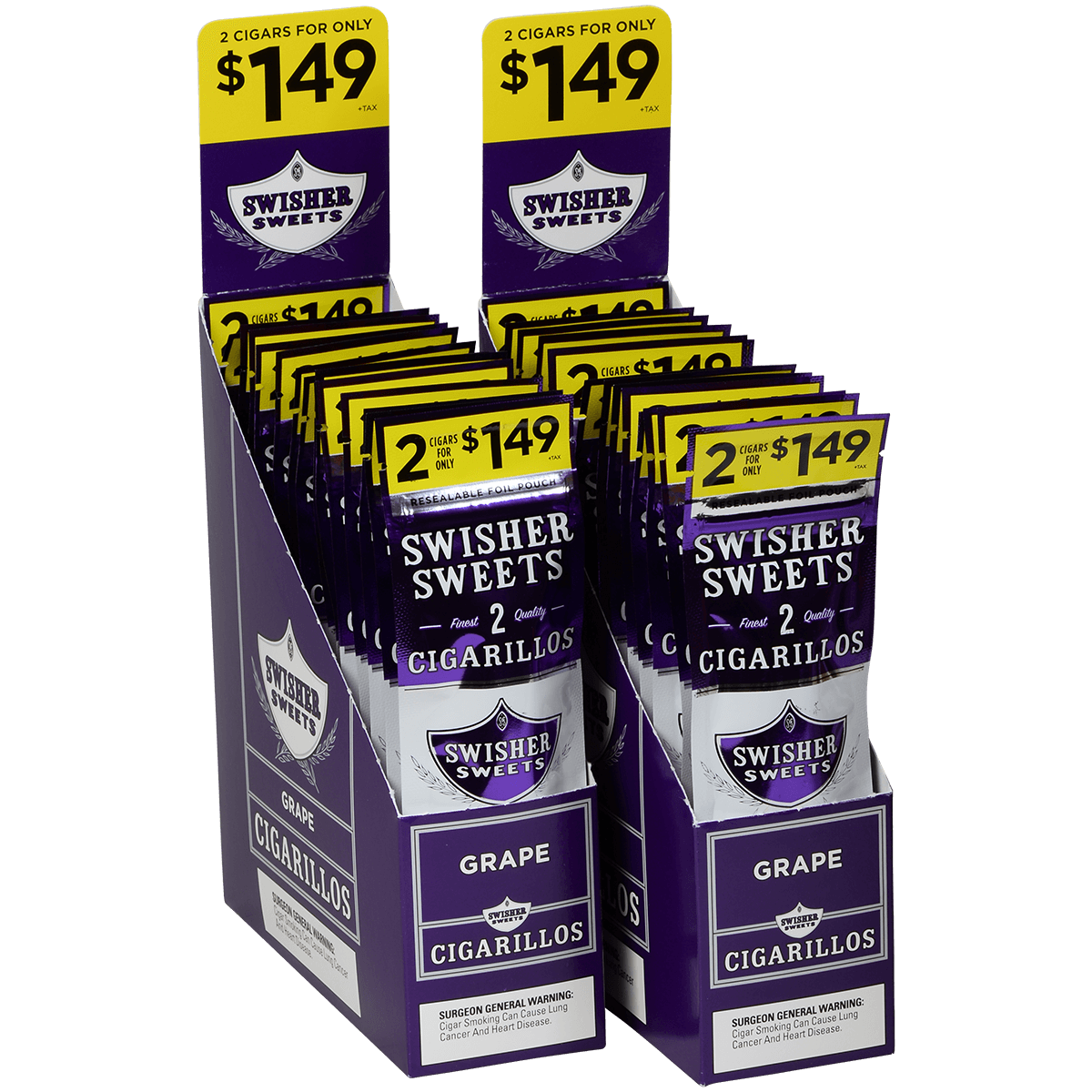 Swisher Sweets Cigarillos Grape 60 Ct. 30/2 For $1.49 Packs 4.00X30
