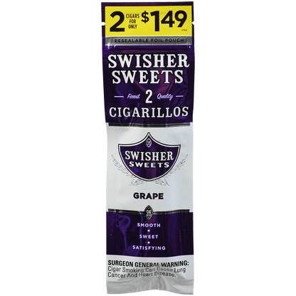 Swisher Sweets Cigarillos Grape 60 Ct. 30/2 For $1.49 Packs 4.00X30