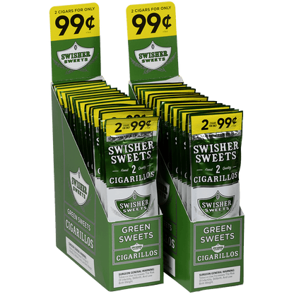 Swisher Sweets Cigarillos Green Sweet 60 Ct. 30/2 For $1.49 Packs 4.00X30