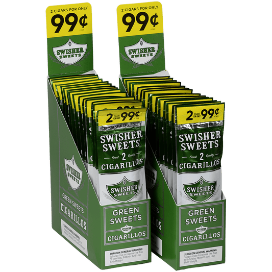 Swisher Sweets Cigarillos Green Sweet 60 Ct. 30/2 For $1.49 Packs 4.00X30
