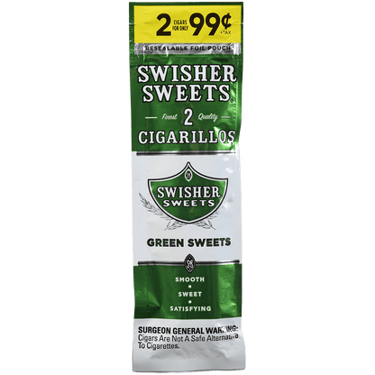 Swisher Sweets Cigarillos Green Sweet 60 Ct. 30/2 For $1.49 Packs 4.00X30