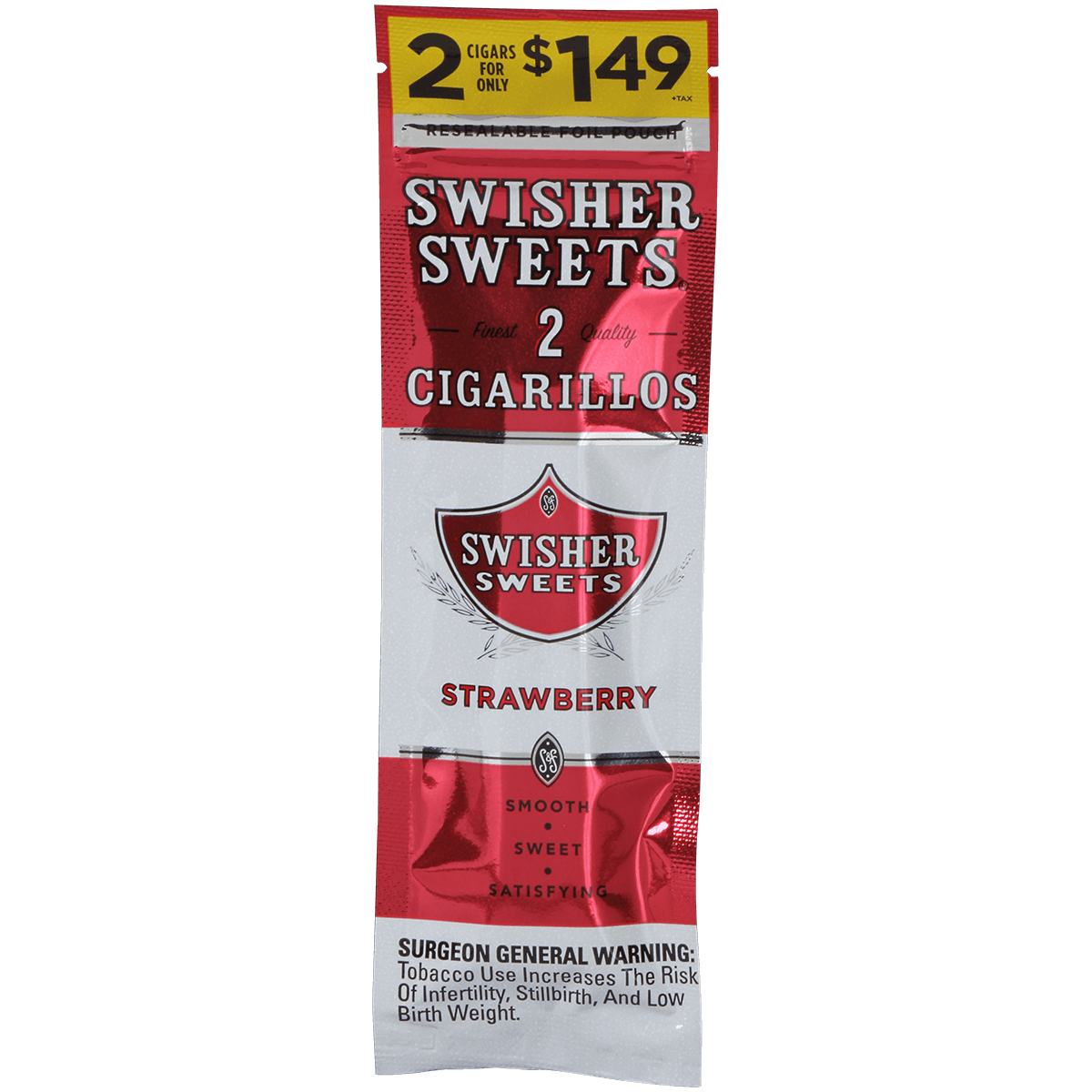 Swisher Sweets Cigarillos Strawberry 60 Ct. 30/2 For $1.49 Packs 4.00X30