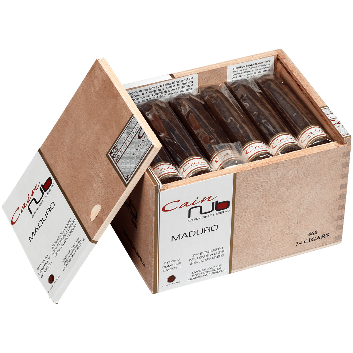 Nub Cain Maduro 460 24 Ct. Box 4.00X60