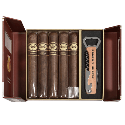 Romeo Y Julieta Reserve Toro Gift Set With Wine And Beer Opener 5 Ct. Pack