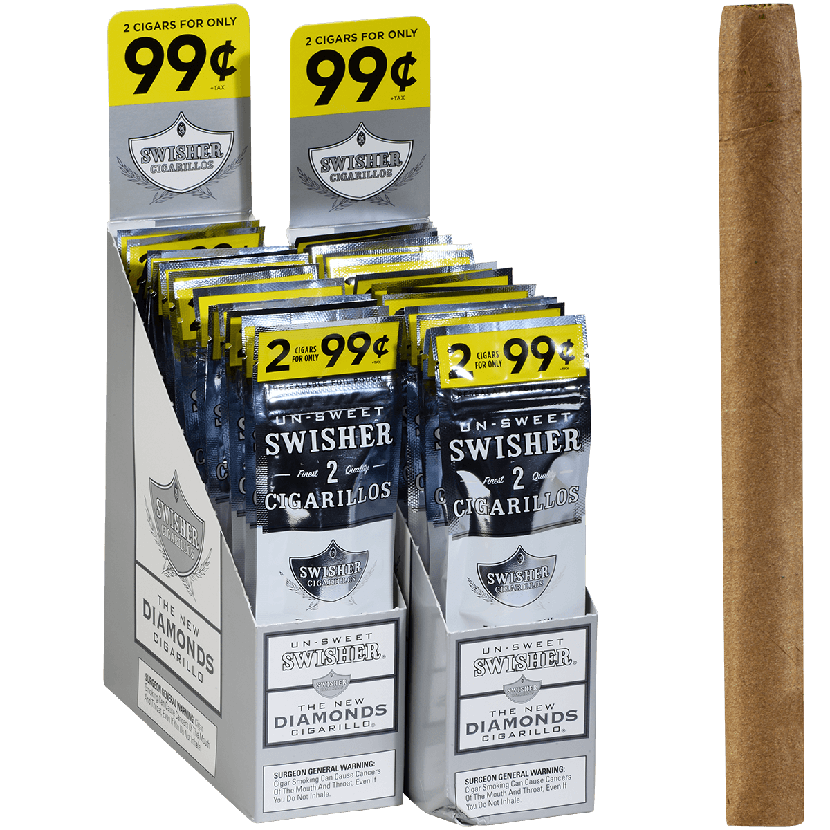 Swisher Sweets Cigarillos Diamonds 60 Ct. 30/2 For .99¢ Packs 4.00X30