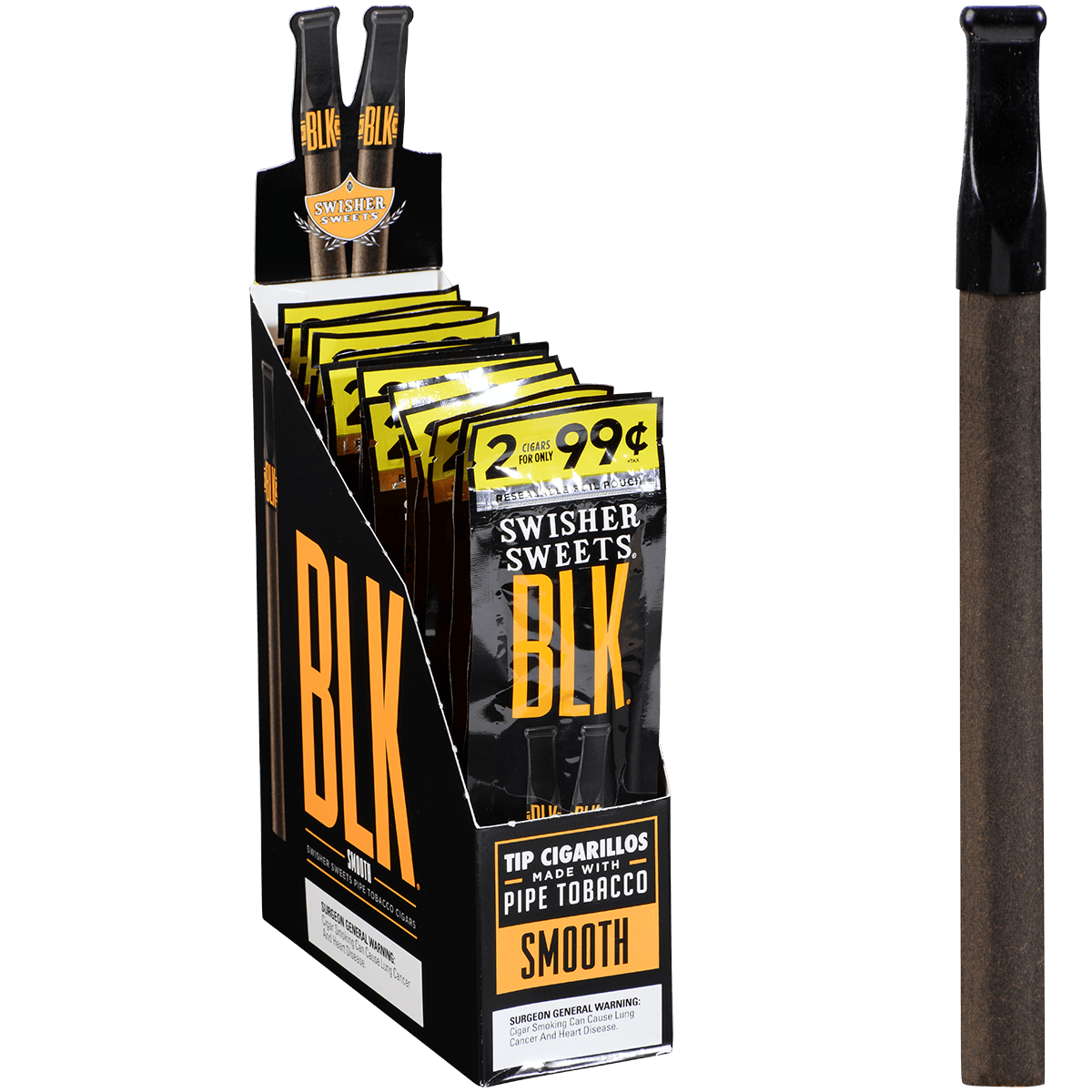 Swisher Sweets Cigarillos Black 30 Ct. 15/2 For .99¢ Packs 4.00X30