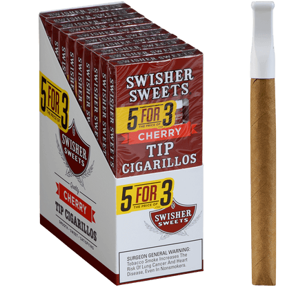 Swisher Sweets Tip Cigarillos Cherry 5 For 3 10/5 50 Ct. Packs 5.00X30