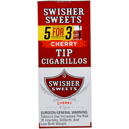 Swisher Sweets Tip Cigarillos Cherry 5 For 3 10/5 50 Ct. Packs 5.00X30