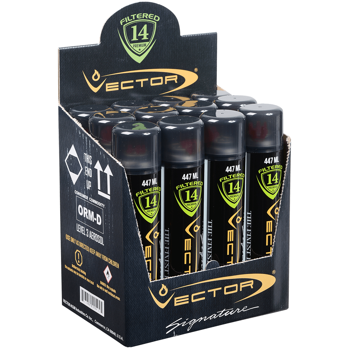 Butane Vector Refined Black Jumbo Size Can 15.15 Fl Oz 447 Ml 12 Ct.