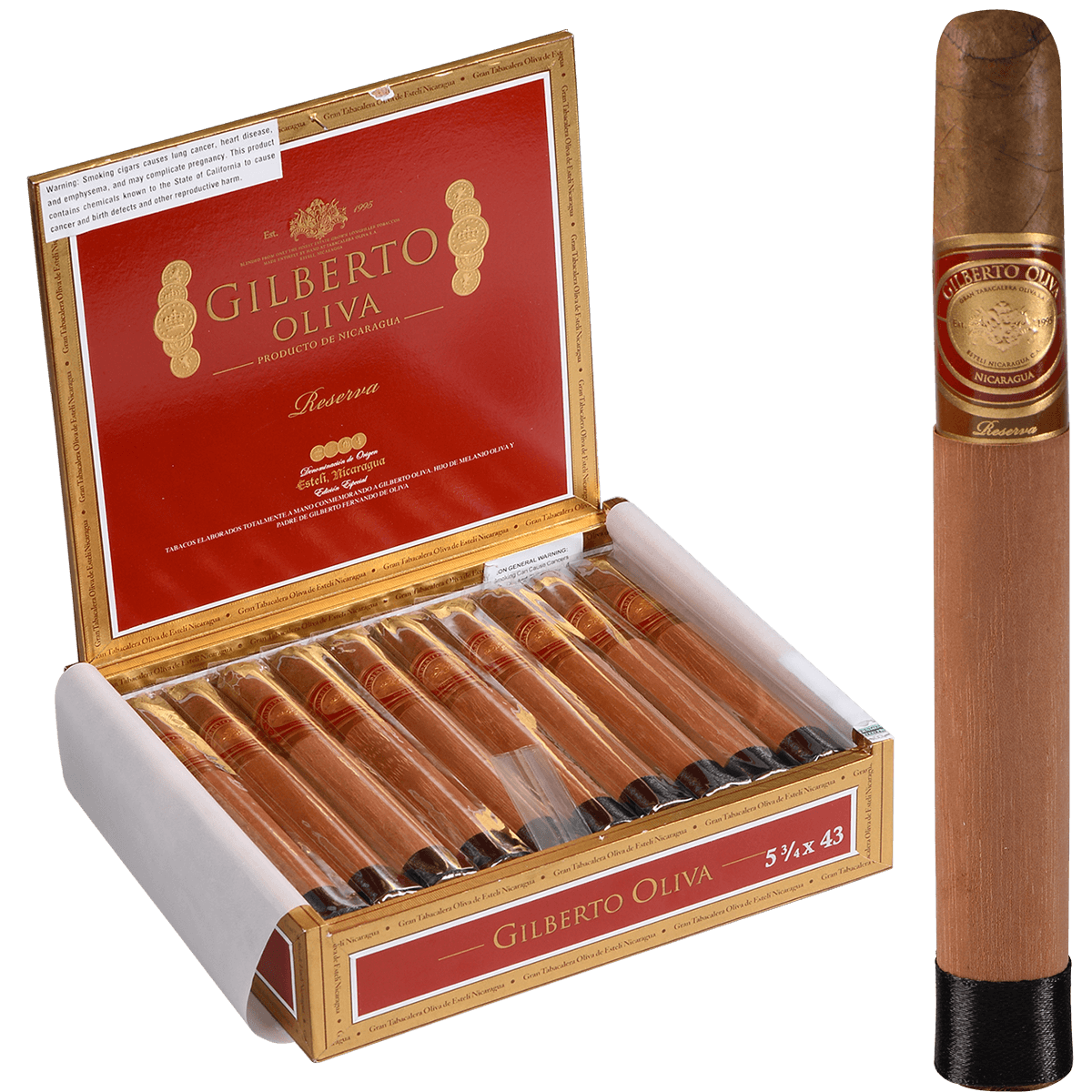Gilberto Oliva Reserva Corona 20 Ct. Box 5.75X43