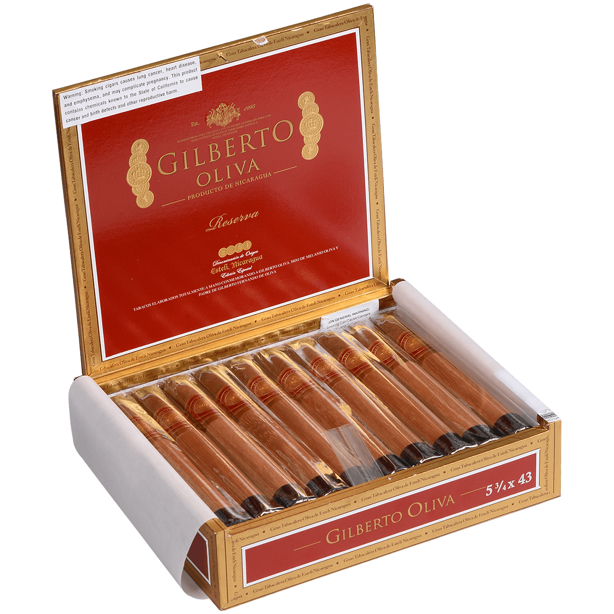 Gilberto Oliva Reserva Corona 20 Ct. Box 5.75X43