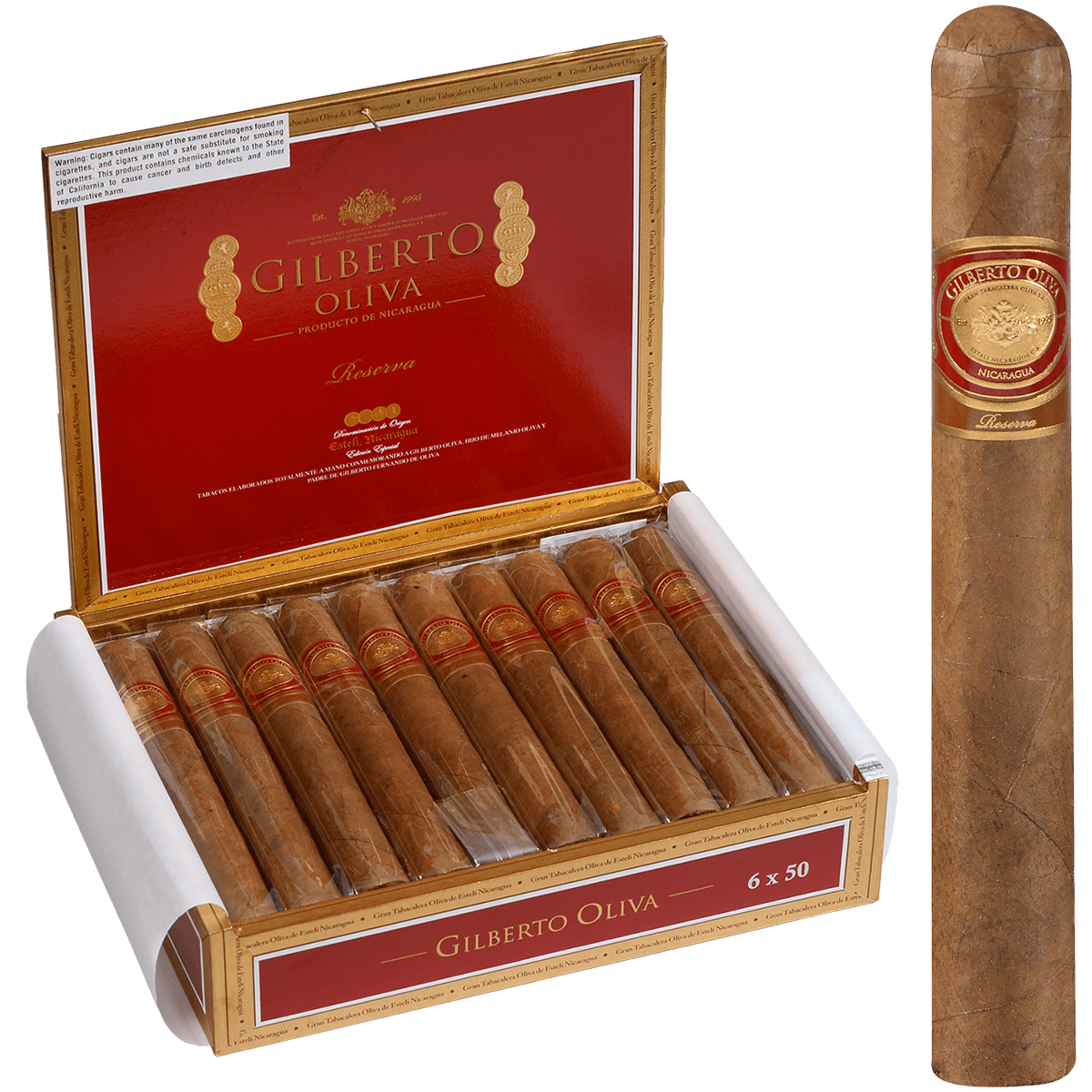 Gilberto Oliva Reserva Toro 20 Ct. Box 6.00X50