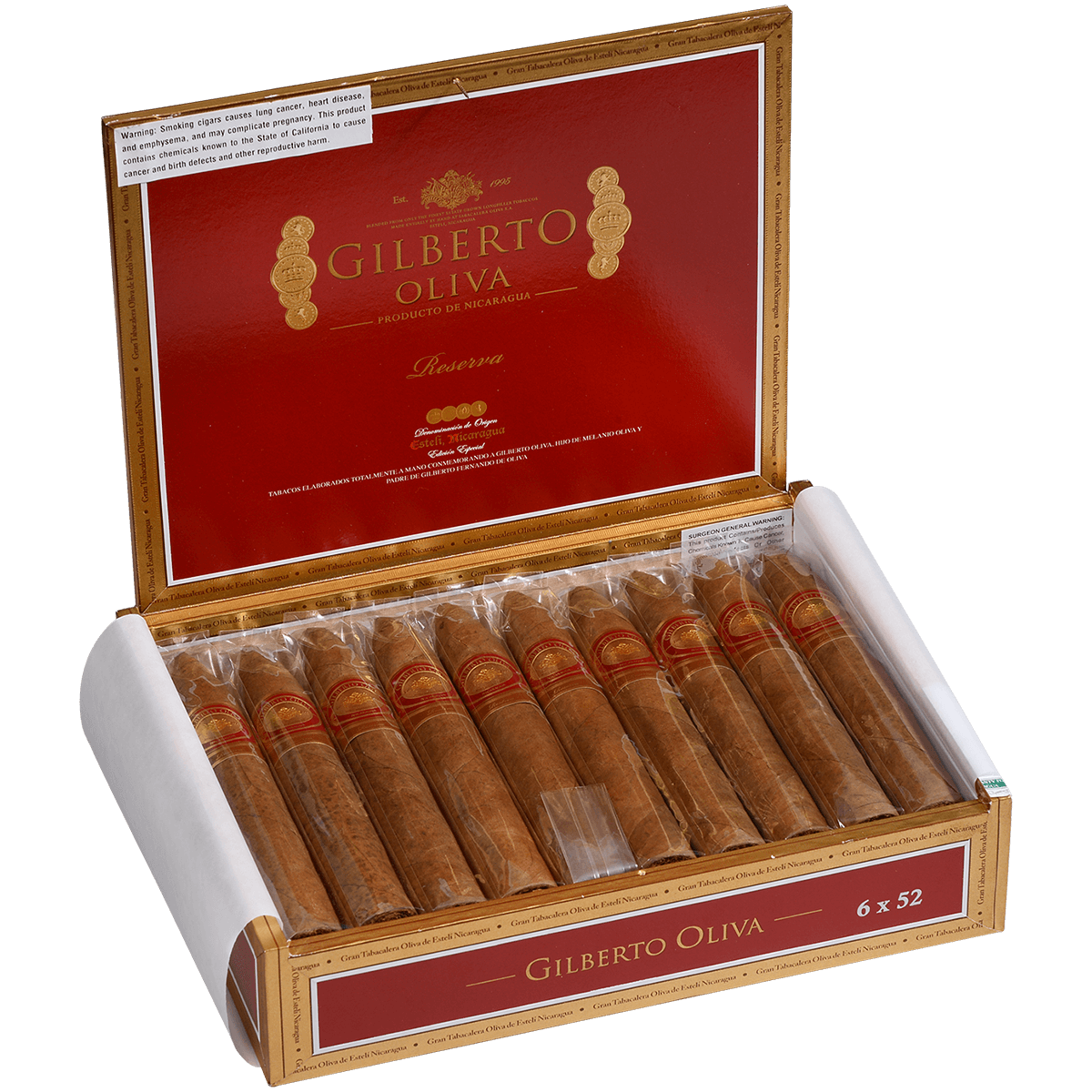Gilberto Oliva Reserva Torpedo 20 Ct. Box 6.00X52T