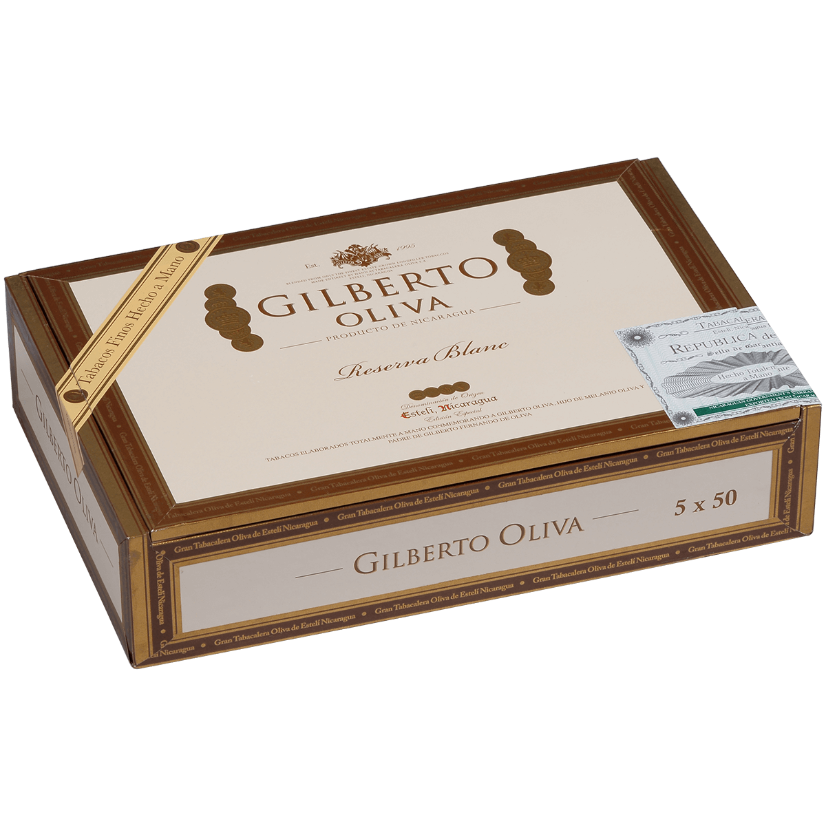 Gilberto Oliva Reserva Blanc Robusto 20 Ct. Box 5.00X50