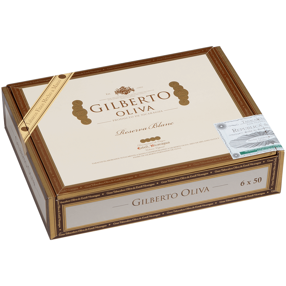 Gilberto Oliva Reserva Blanc Toro 20 Ct. Box 6.00X50