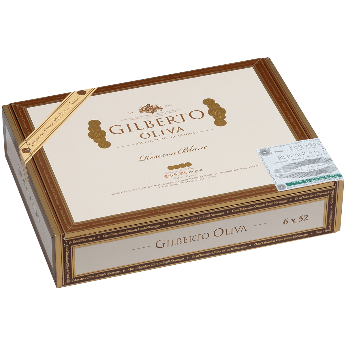 Gilberto Oliva Reserva Blanc Torpedo 20 Ct. Box 6.00X52T