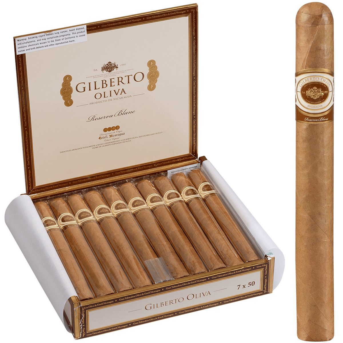 Gilberto Oliva Reserva Blanc Churchill 20 Ct. Box 7.00X50
