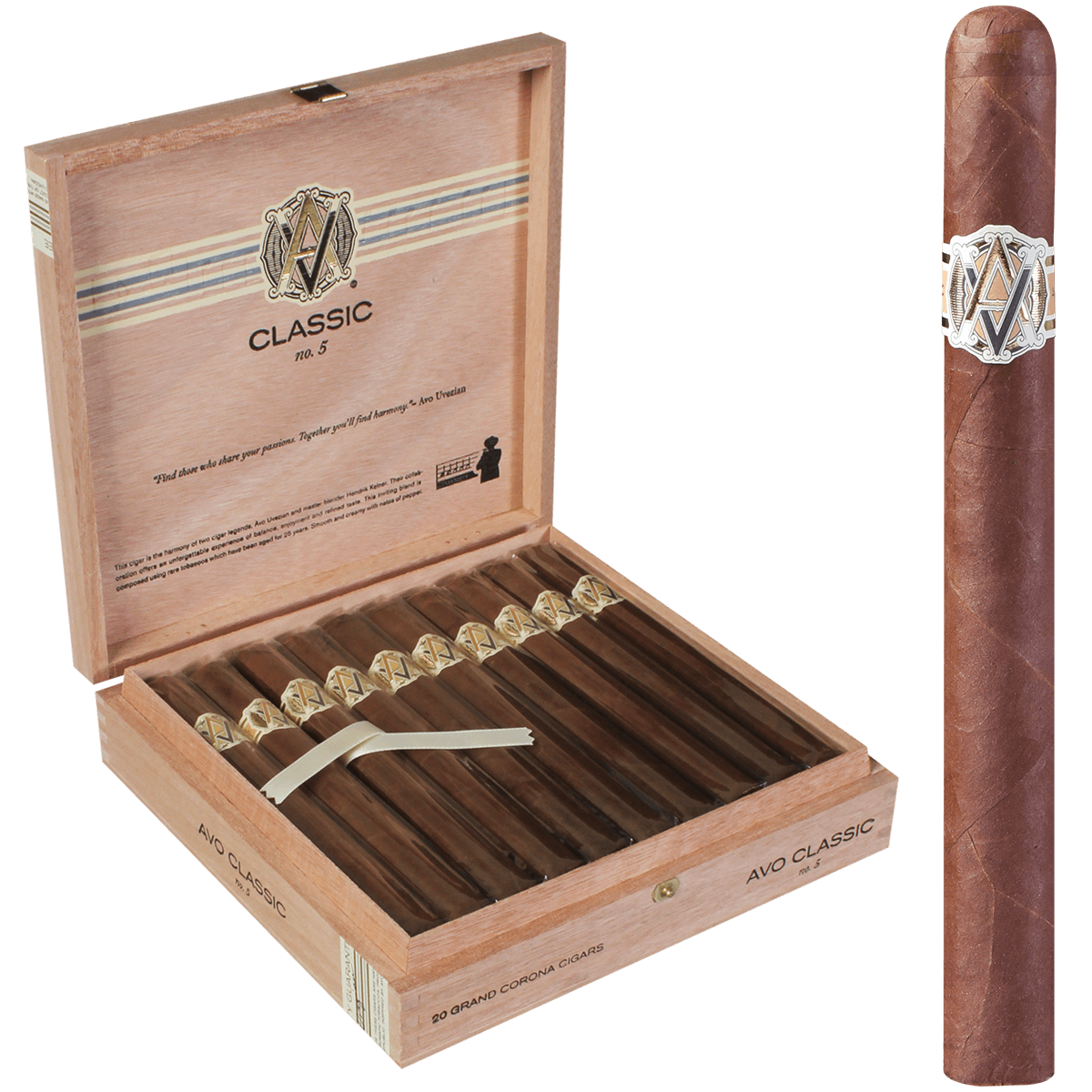 Avo Classic No. 5 Grand Corona 20 Ct. Box 6.88X46