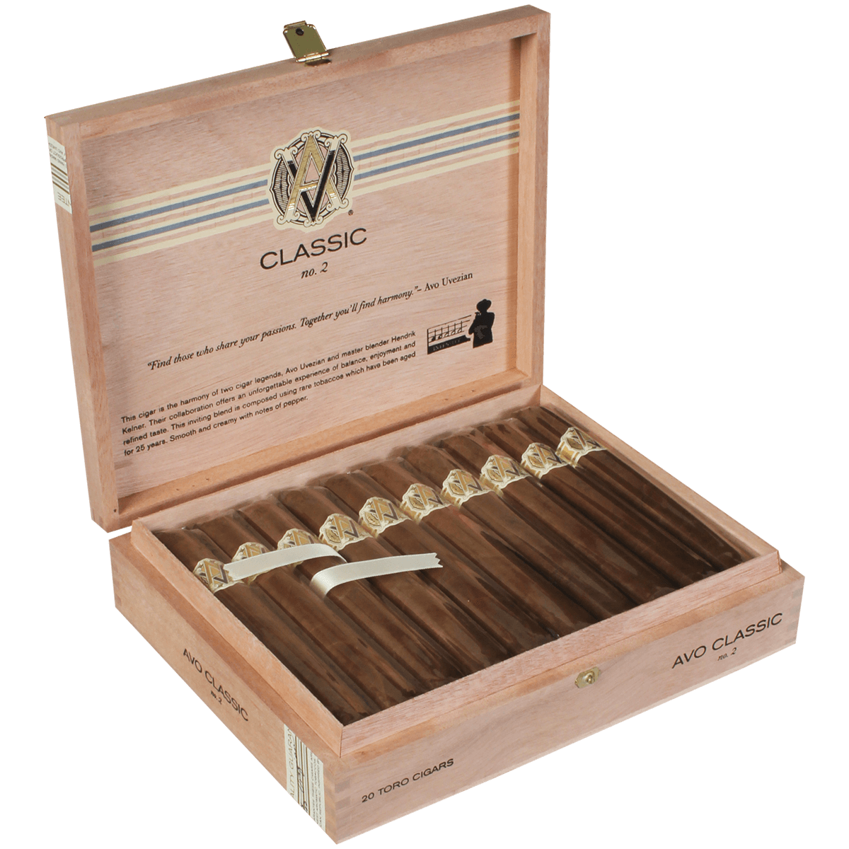 Avo Classic No. 2 Toro 20 Ct. Box 6.00X50