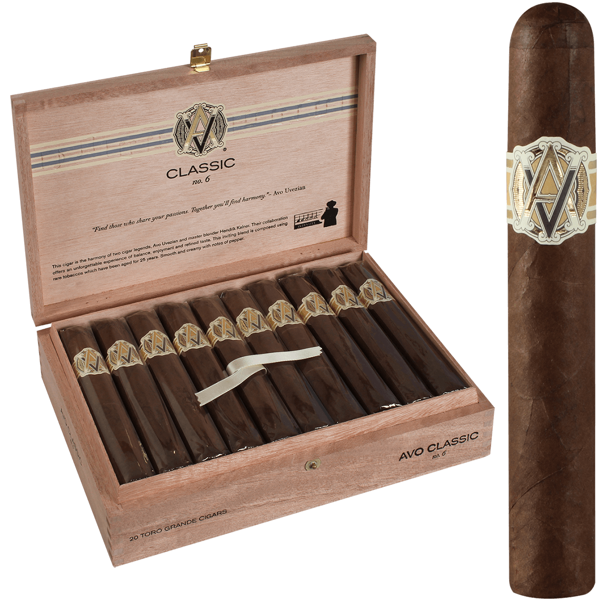 Avo Classic No. 6 Toro Grande 20 Ct. Box 6.00X60
