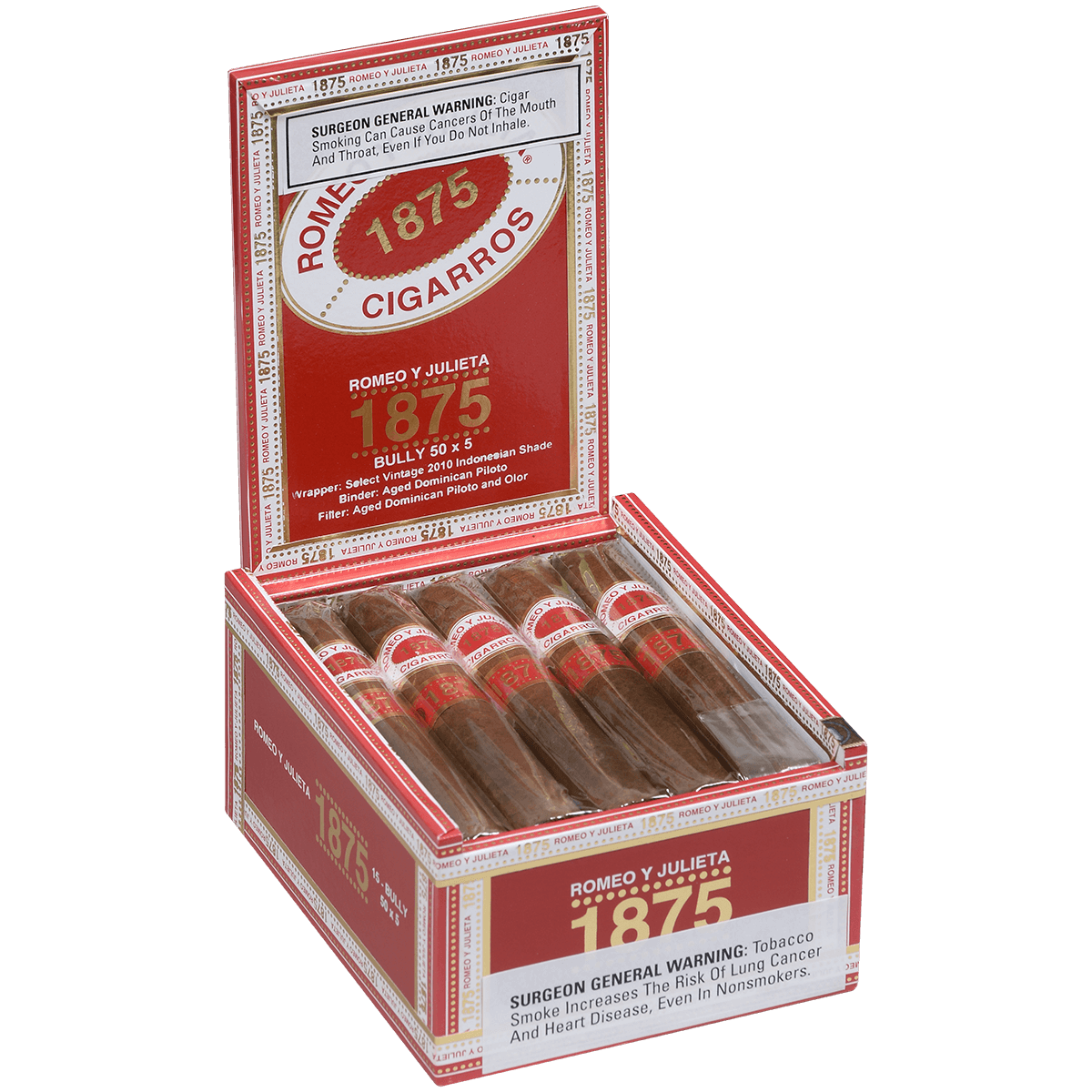 1875 Romeo Y Julieta Bully 15 Ct. Box 5.00X50