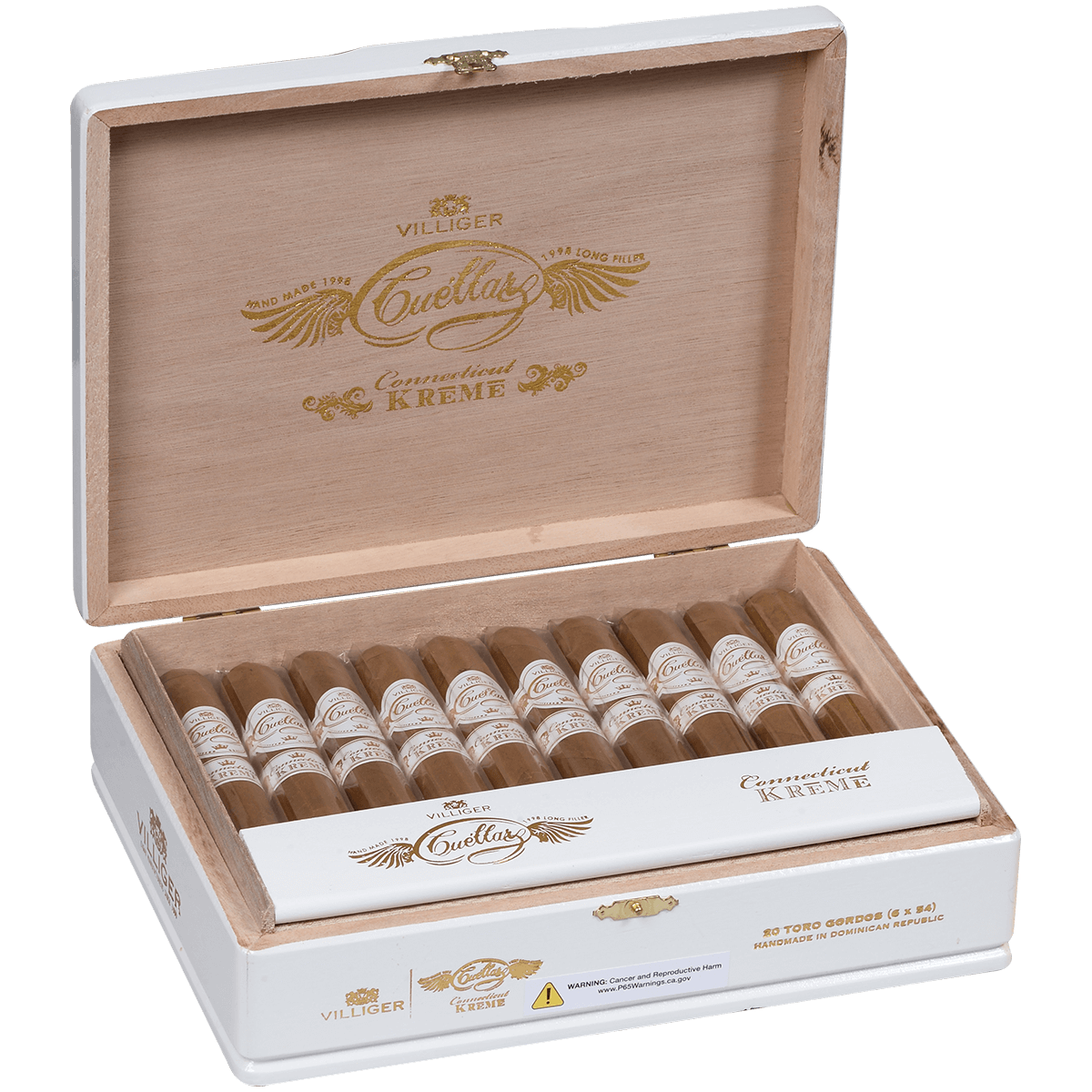 Villiger Cuellar Conn. Kreme Toro Gordo 20 Ct. Box 6.00X54