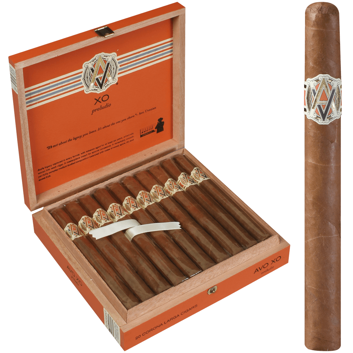 Avo Xo Preludio Corona Larga 20 Ct. Box 6.00X40