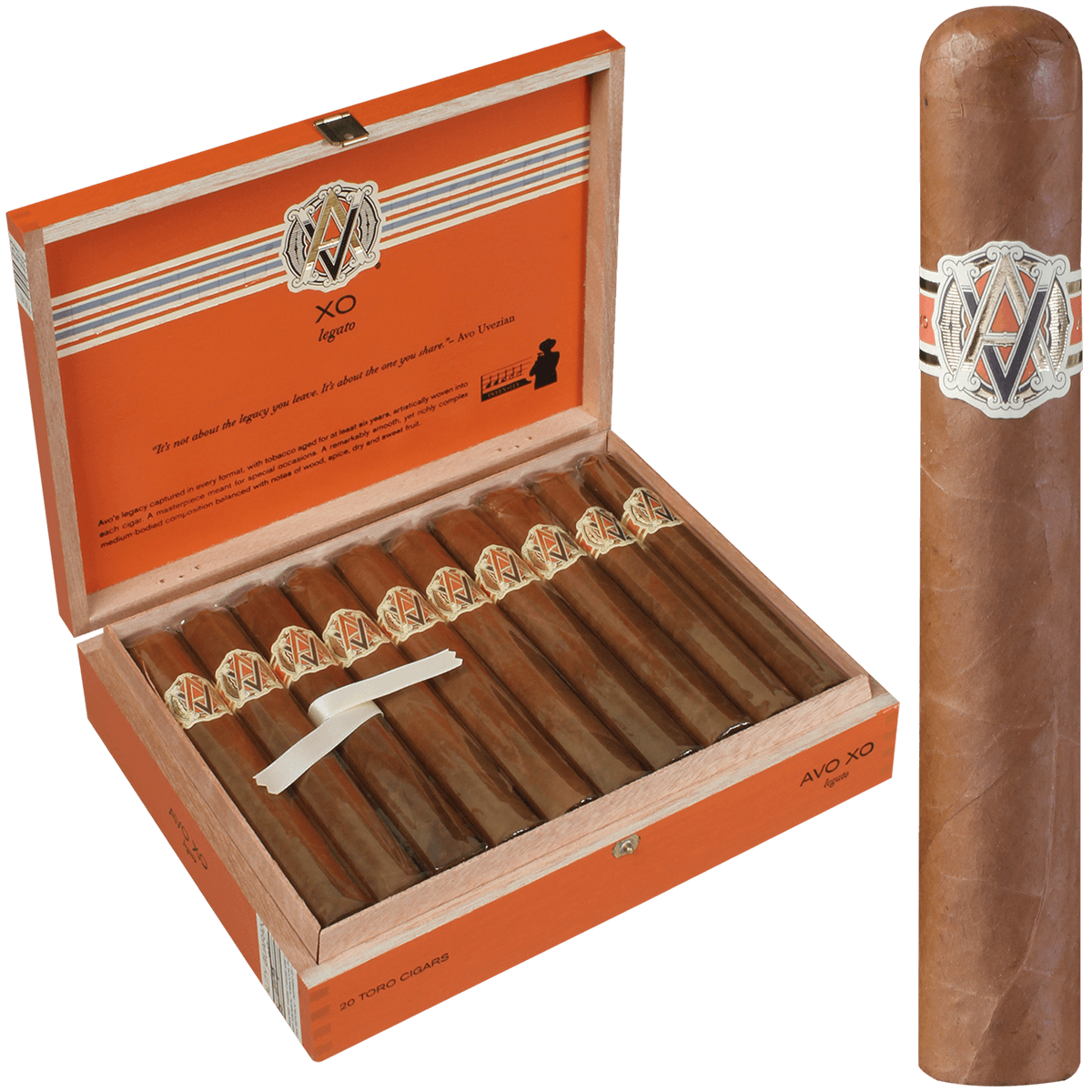 Avo Xo Legato Toro 20 Ct. Box 6.00X54