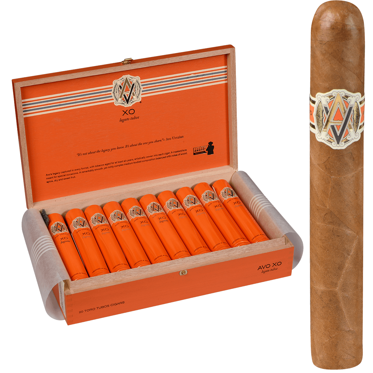 AVO XO LEGATO TUBOS 20 CT. BOX 6.00X54