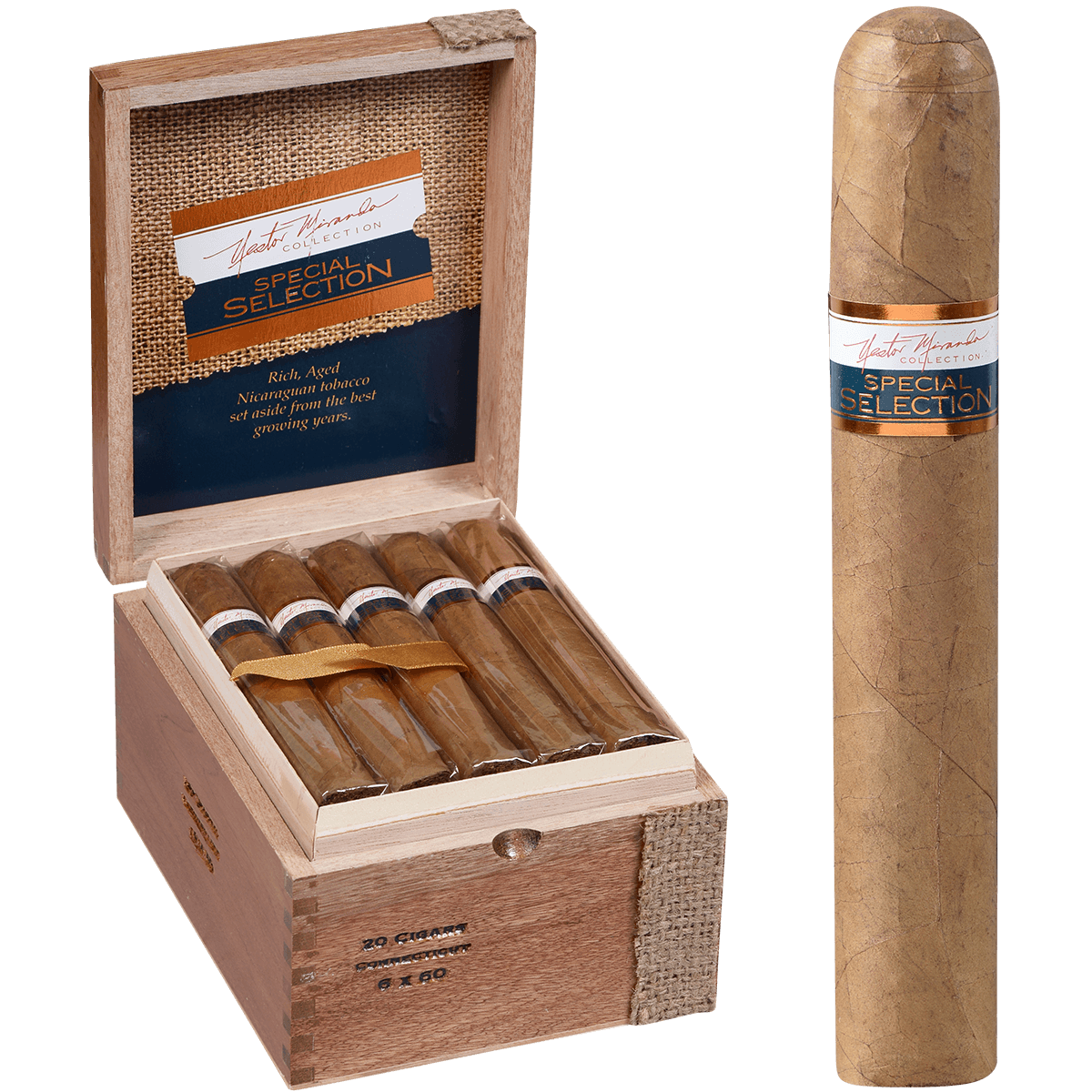 Nestor Miranda Collection Connecticut Gran Toro 20 Ct. Box 6.00X60