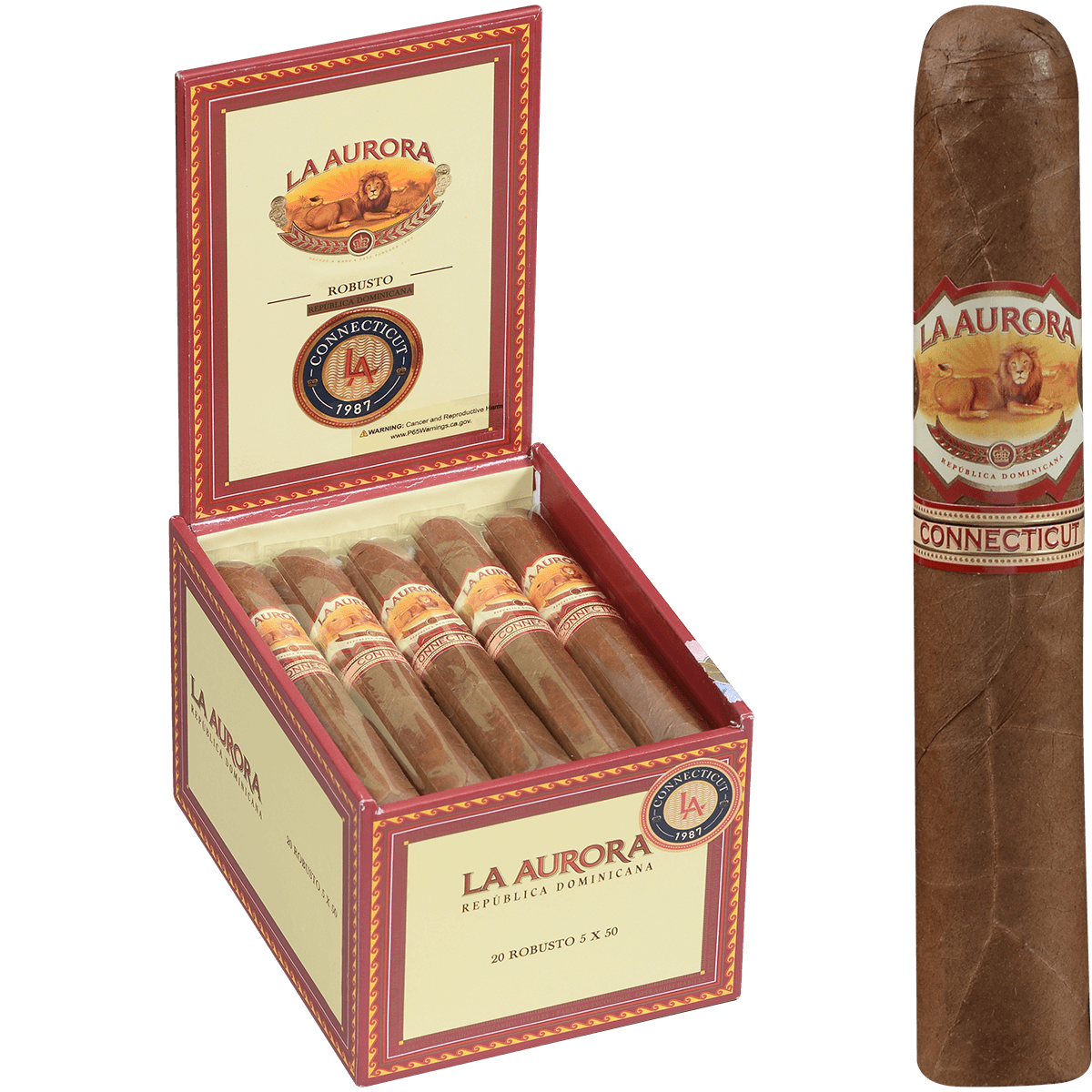 La Aurora Connecticut1987 Robusto 20 Ct. Box 5.00X50