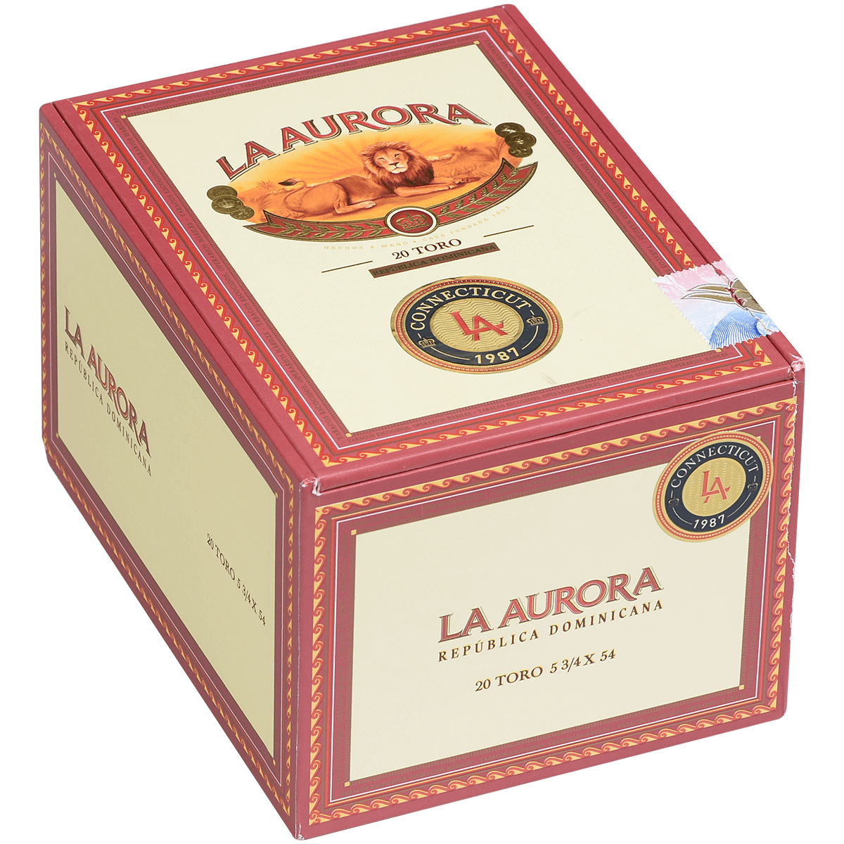 La Aurora Connecticut 1987 Toro 20 Ct. Box 5.75X54