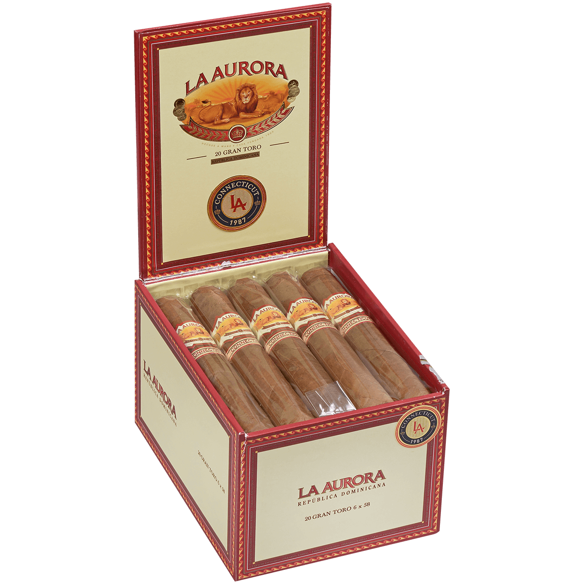 LA AURORA CONNECTICUT 1987 GRAN TORO 20 CT. BOX 6.00X58