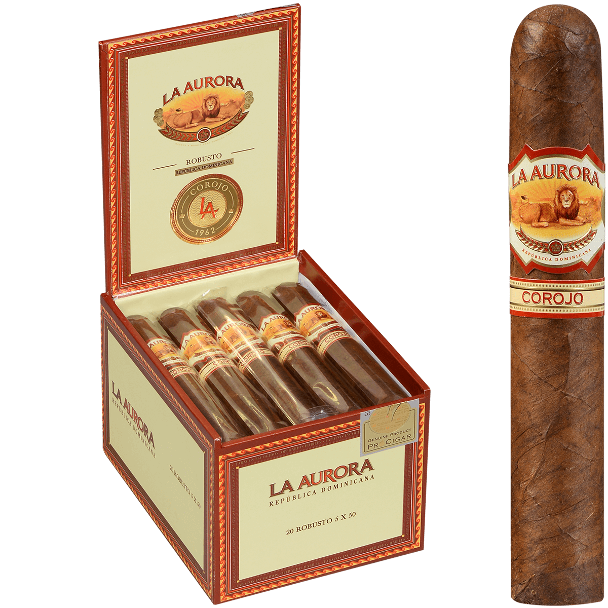 La Aurora Corojo 1962 Robusto 20 Ct. Box 5.00X50