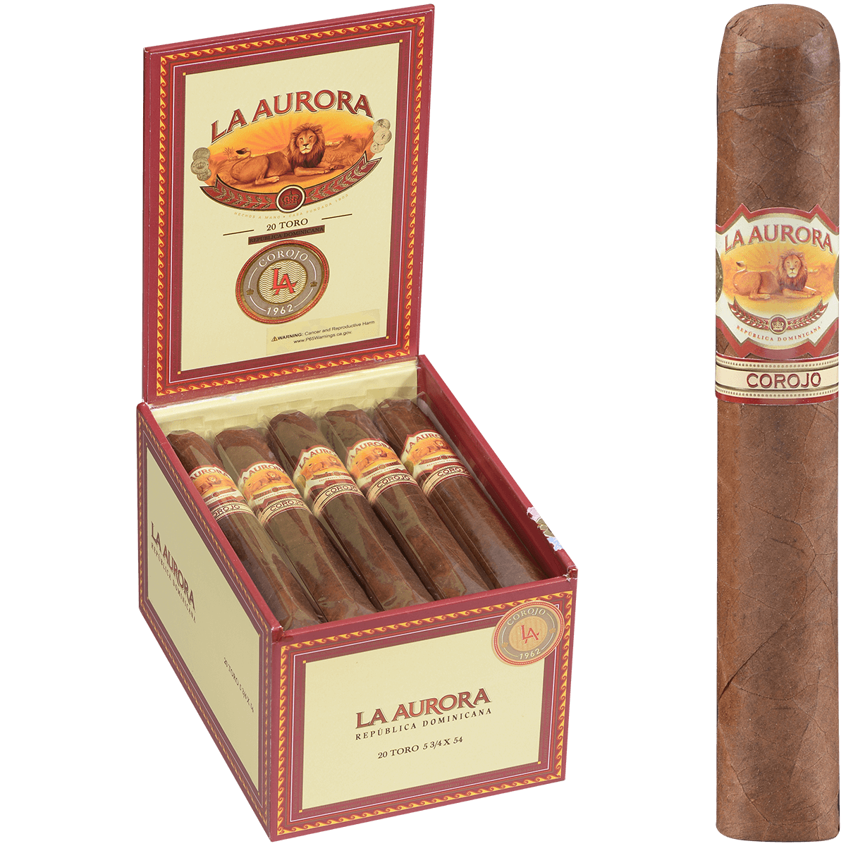 La Aurora Corojo 1962 Toro 20 Ct. Box 5.75X54
