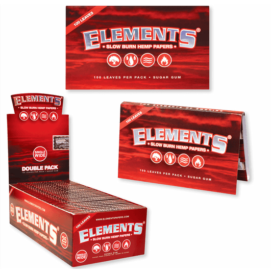Papers Elements Red Single Wide Magnetic Closure 70X37Mm 25/100 Ct Box