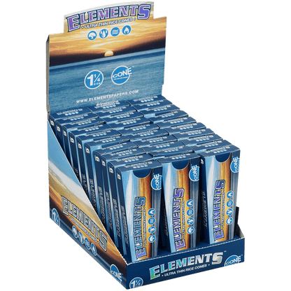 Papers Elements Ultra Thin Rice Cones 1 ¼ 30/6 Pack Display