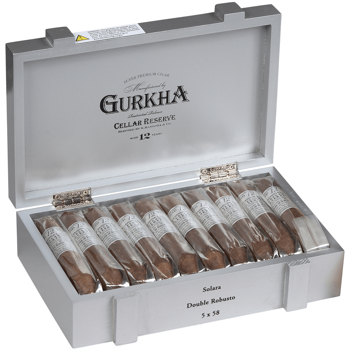 Gurkha Cellar Reserve Platinum Edition 12 Yr Solara-Dbl Robusto 20 Ct. Box 5.00X58