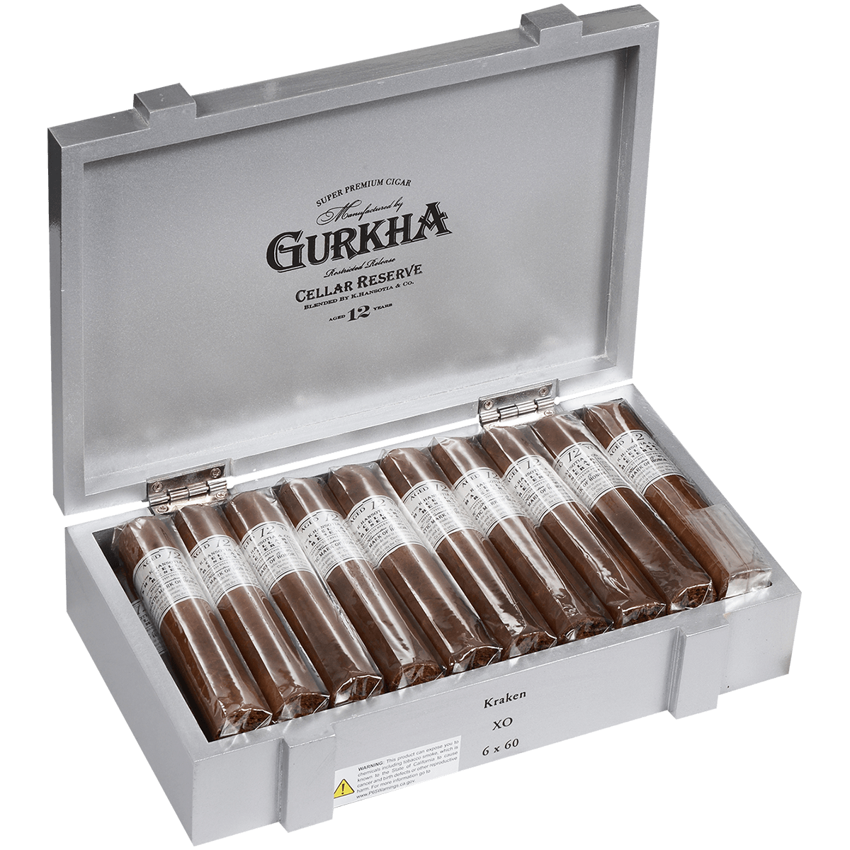 Gurkha Cellar Reserve Platinum Edition 12Yr Kraken-Xo 20 Ct. Box 6.00X60