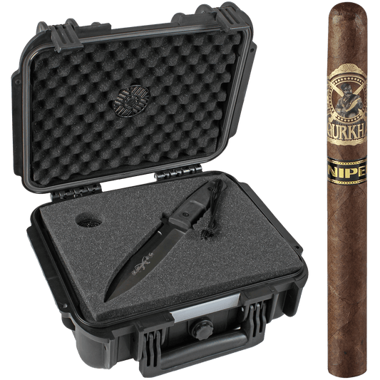 Gurkha Special Edition Sniper Churchill 20 Ct. Travel Humidor W/Knife 7.50X52