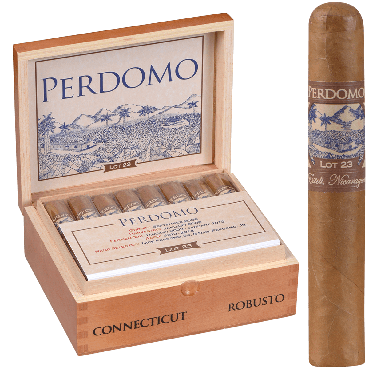 Perdomo Lot 23 Connecticut Robusto 24 Ct. Box 5.00X50