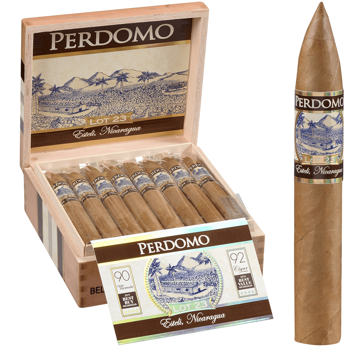 Perdomo Lot 23 Connecticut Belicoso 24 Ct. Box 6.00X54