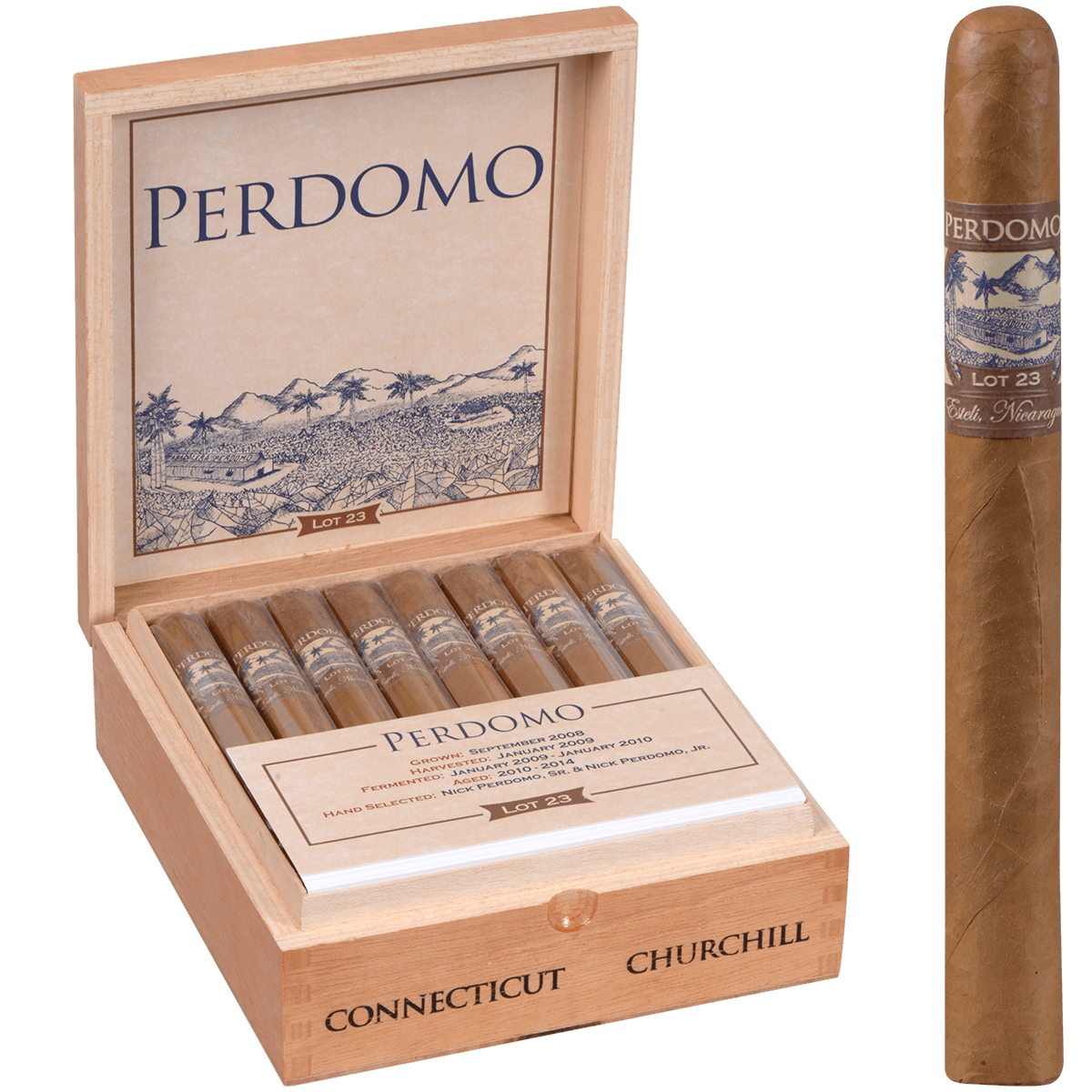 Perdomo Lot 23 Connecticut Churchill 24 Ct. Box 7.00X50